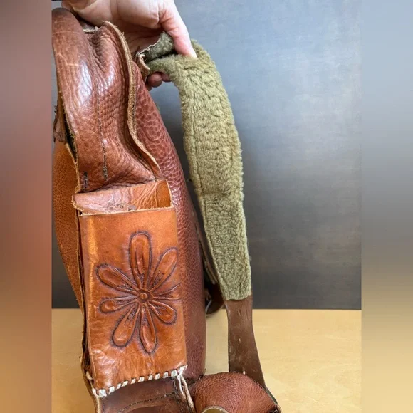 Vintage Hand Tooled Leather Backpack - Picture 4 of 7